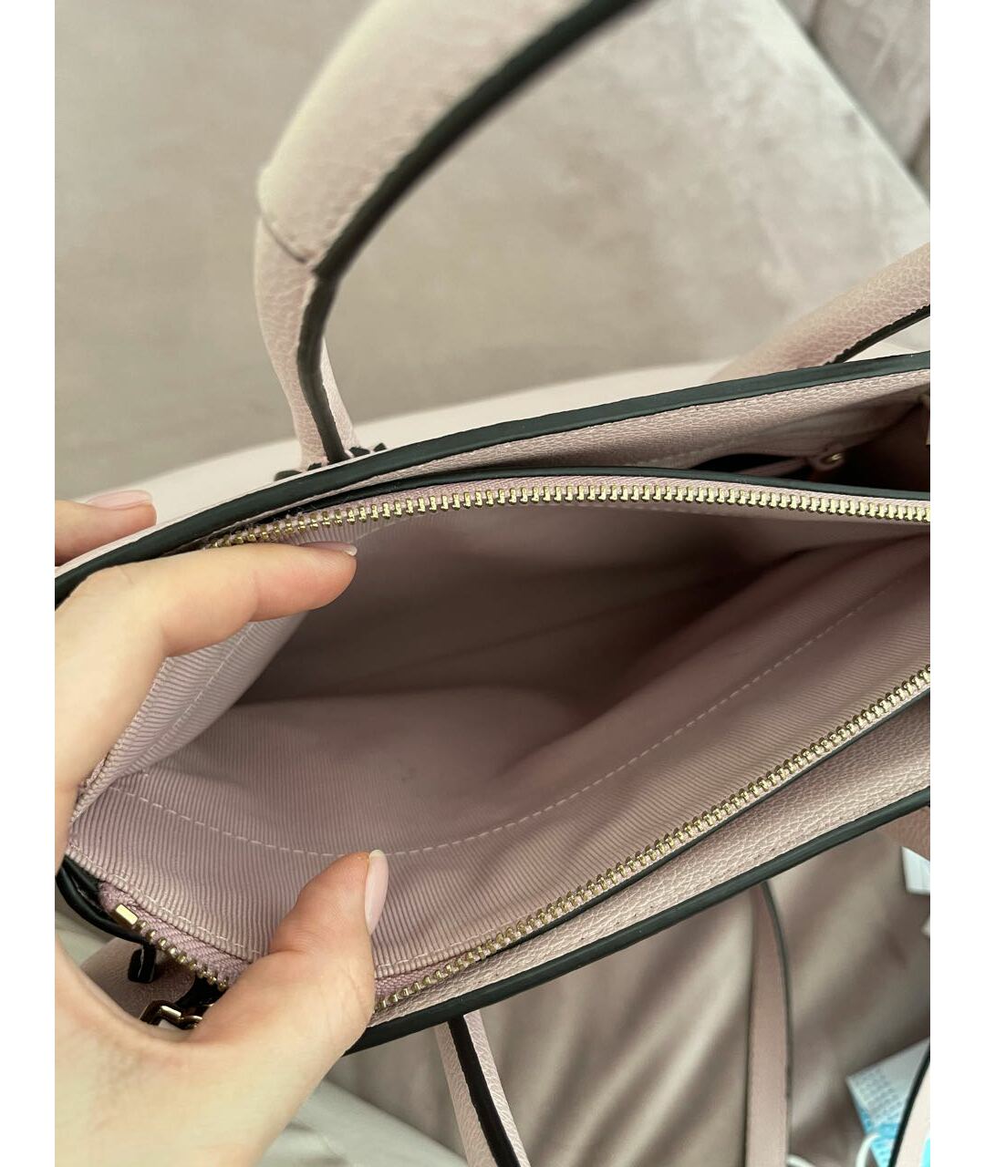 FURLA Розовая кожаная сумка тоут, фото 6