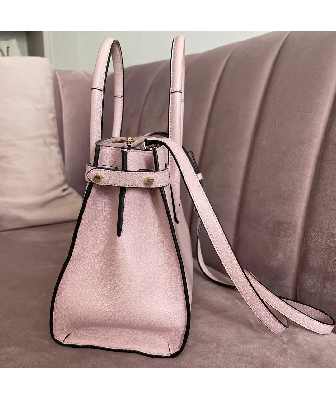 FURLA Розовая кожаная сумка тоут, фото 2