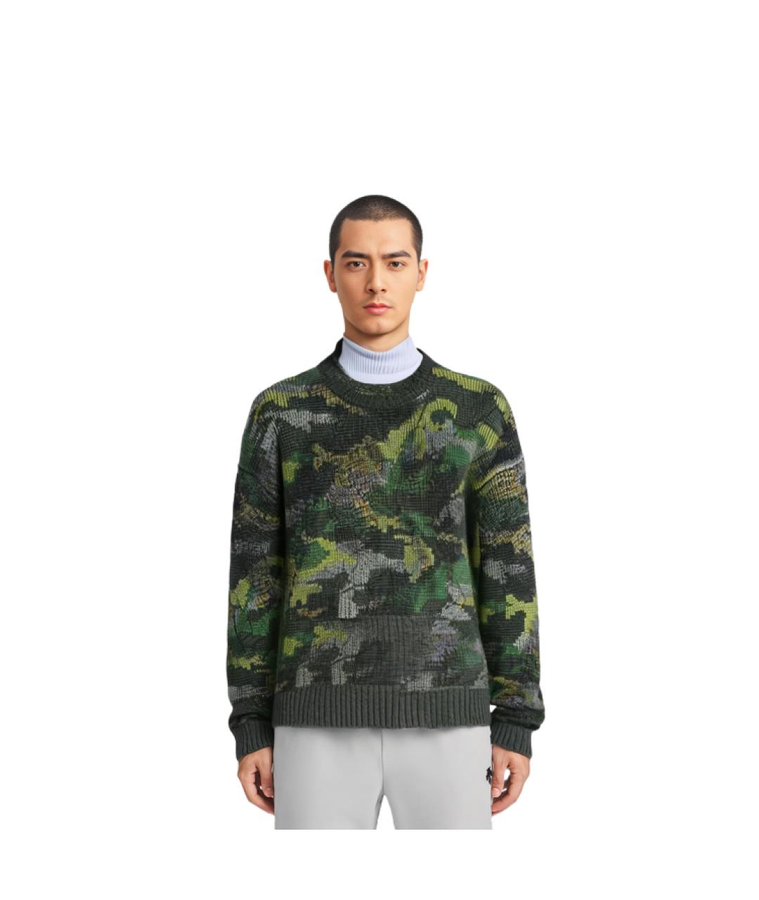 CELINE Зеленый шерстяной джемпер / свитер, фото 3