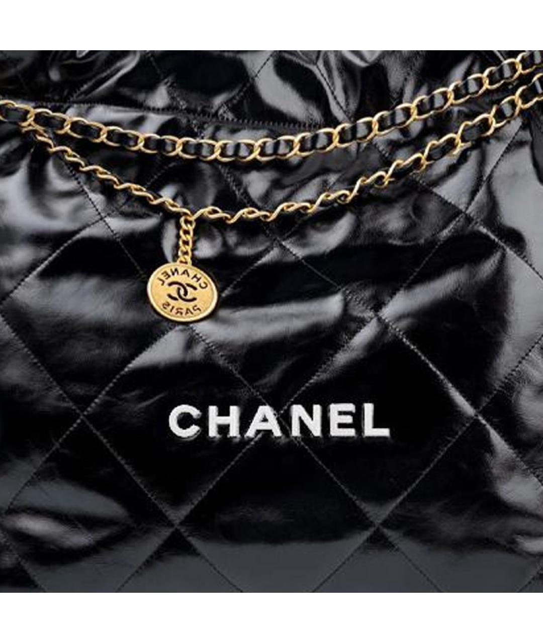 CHANEL Черная кожаная сумка через плечо, фото 4