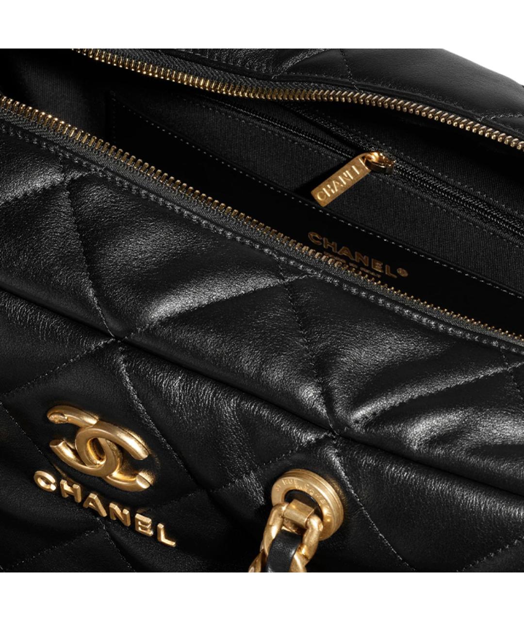 CHANEL Черная кожаная сумка через плечо, фото 4