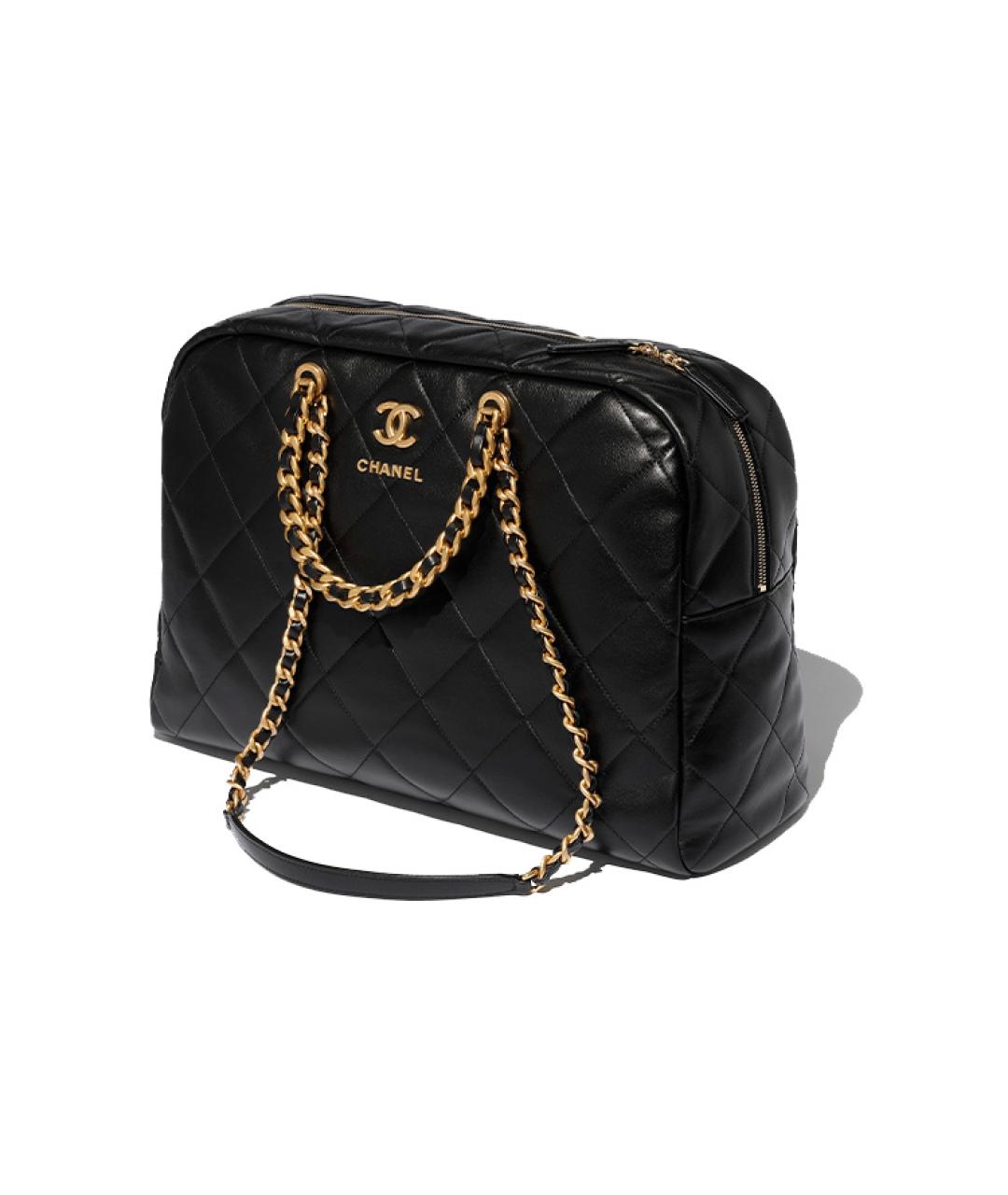 CHANEL Черная кожаная сумка через плечо, фото 2
