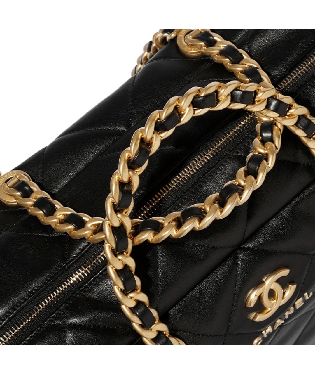 CHANEL Черная кожаная сумка через плечо, фото 3