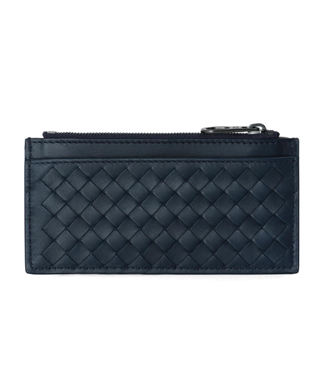 BOTTEGA VENETA Темно-синий кожаный кошелек, фото 1