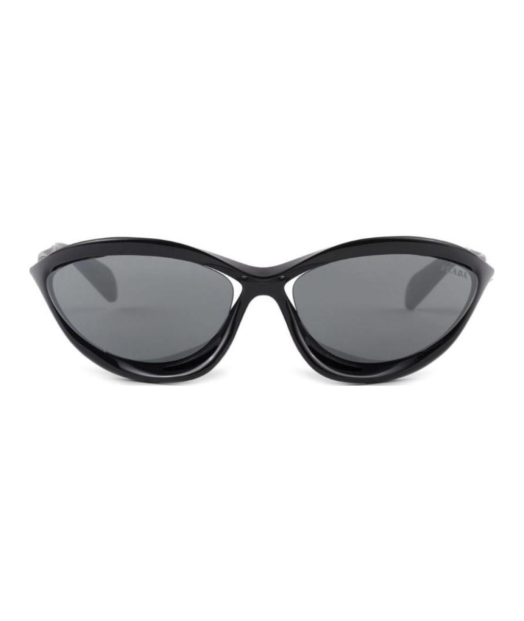 PRADA Черные пластиковые солнцезащитные очки, фото 2