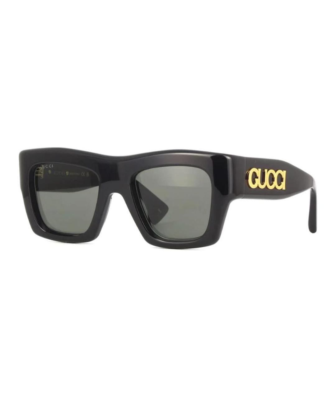 GUCCI Черные пластиковые солнцезащитные очки, фото 1