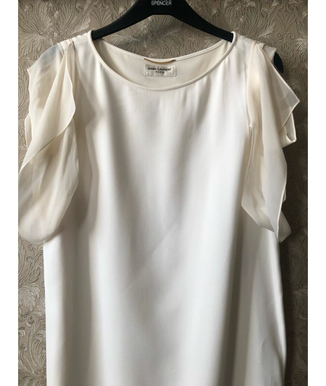 YVES SAINT LAURENT VINTAGE Белое вискозное повседневное платье, фото 2