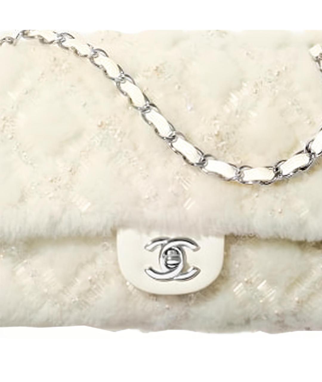 CHANEL Белая сумка через плечо, фото 3