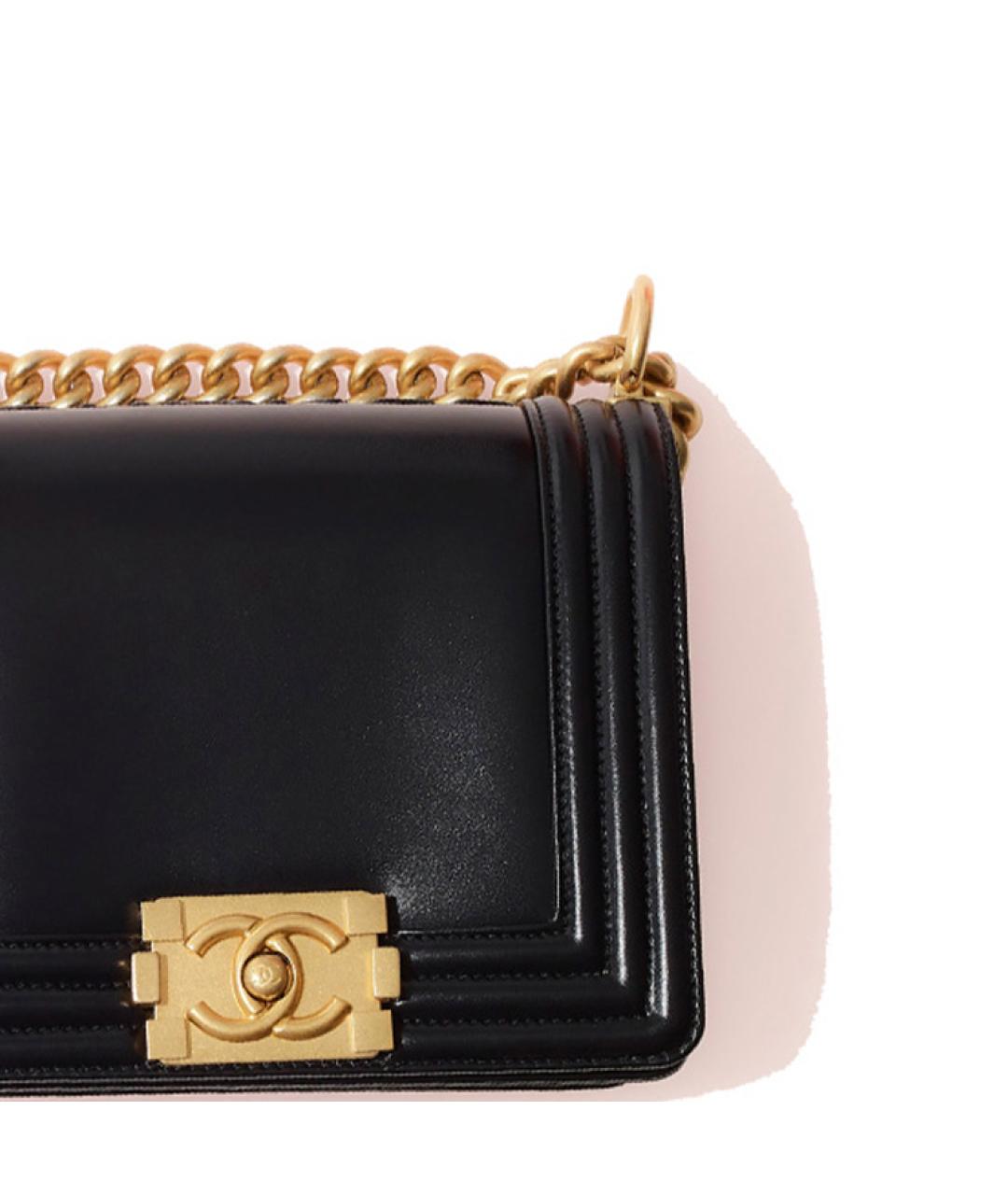 CHANEL Черная кожаная сумка через плечо, фото 5