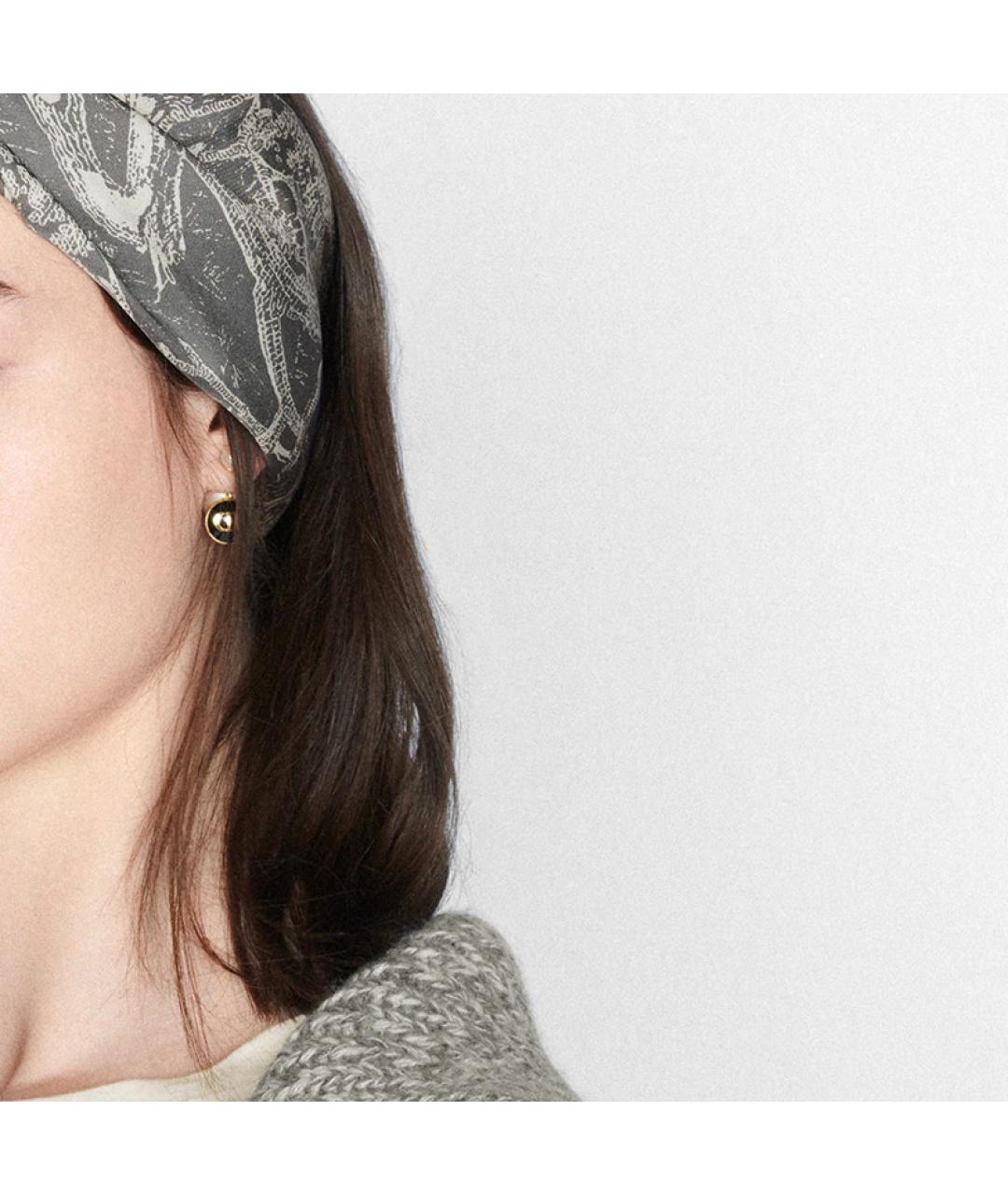 CHRISTIAN DIOR Золотые металлические серьги, фото 4