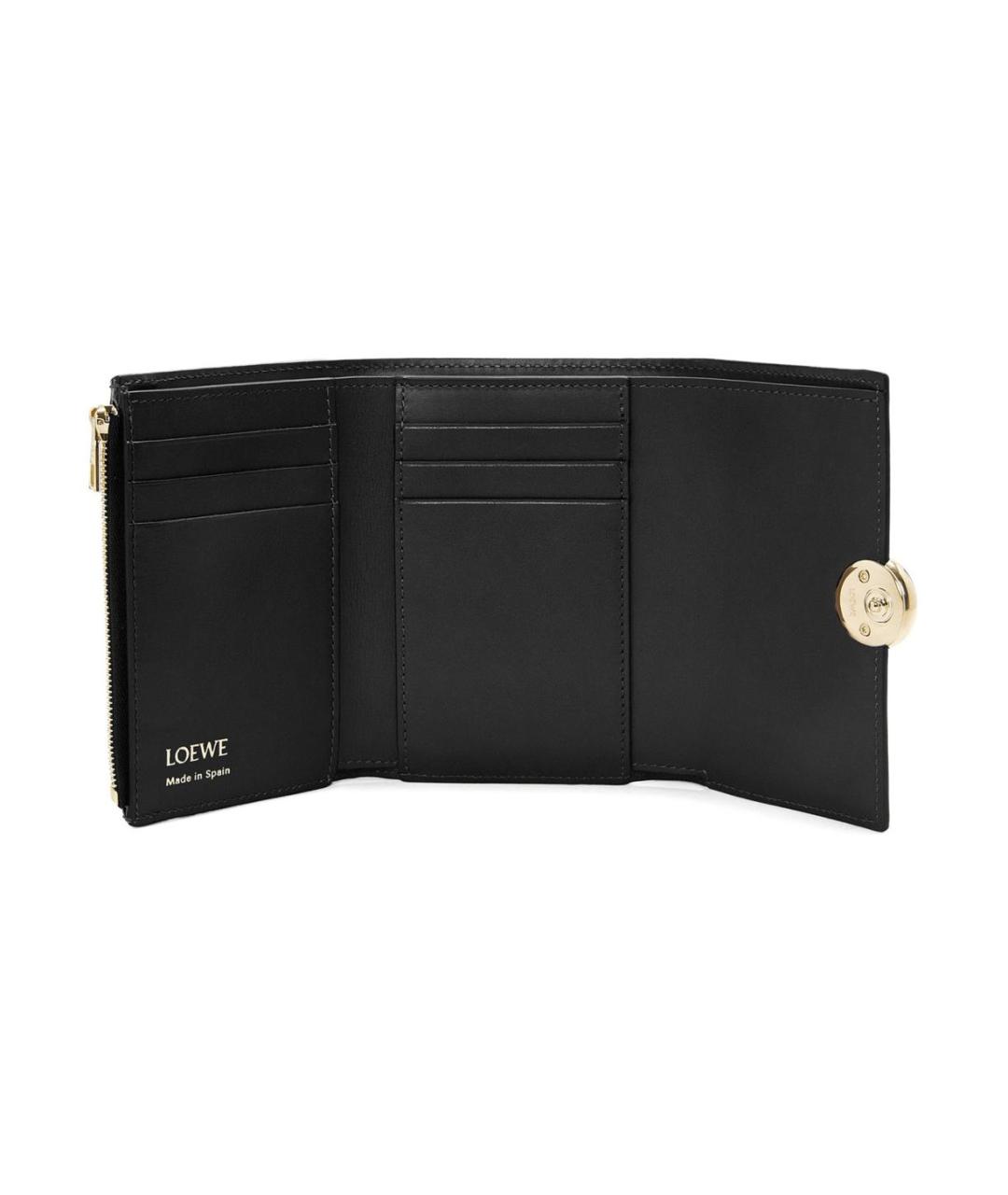 LOEWE Черный кожаный кошелек, фото 3