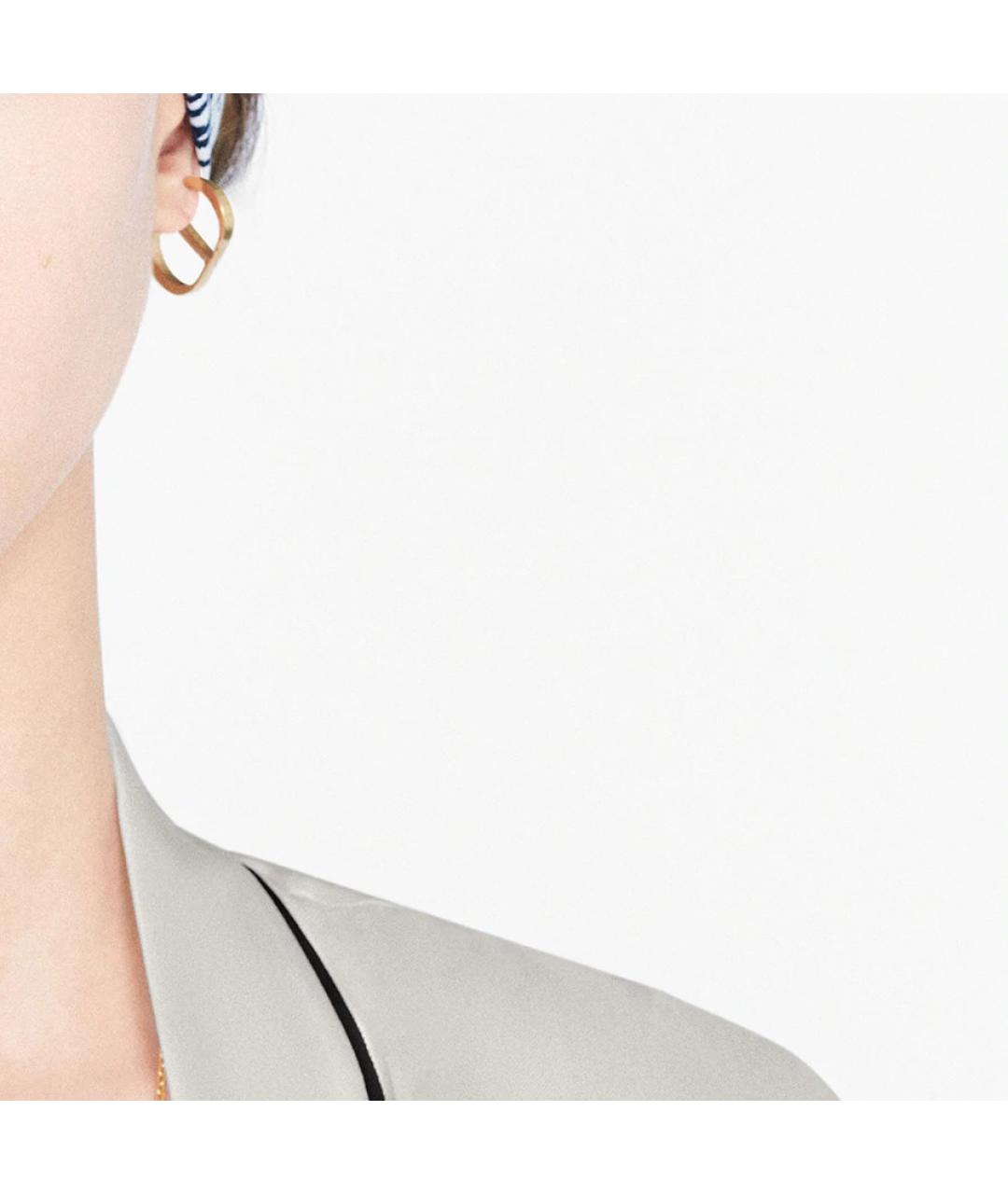 CHRISTIAN DIOR Золотые металлические серьги, фото 2