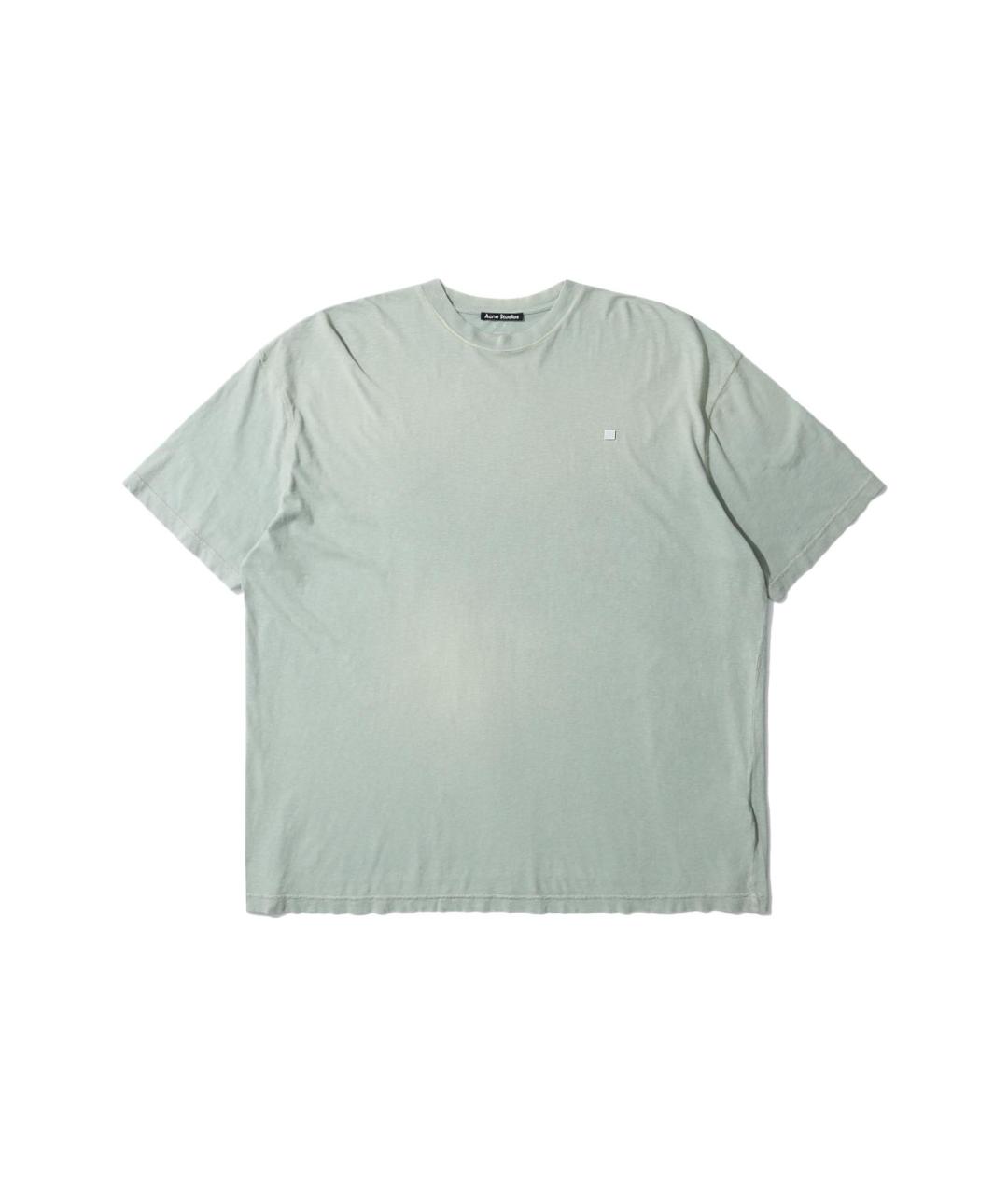 ACNE STUDIOS Салатовая хлопковая футболка, фото 1