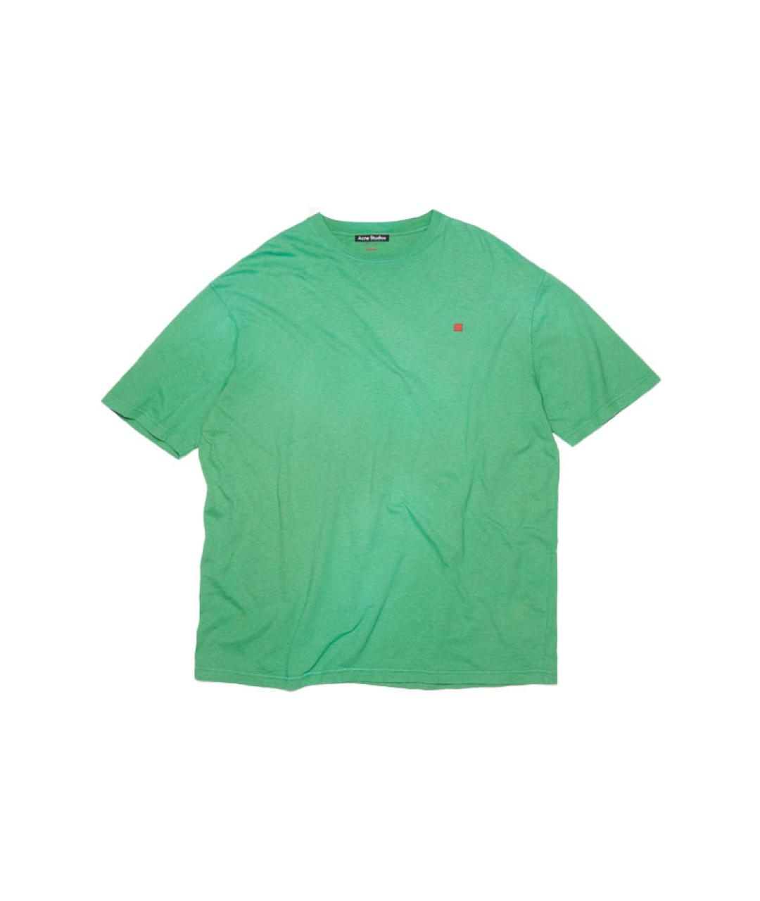 ACNE STUDIOS Зеленая хлопковая футболка, фото 1