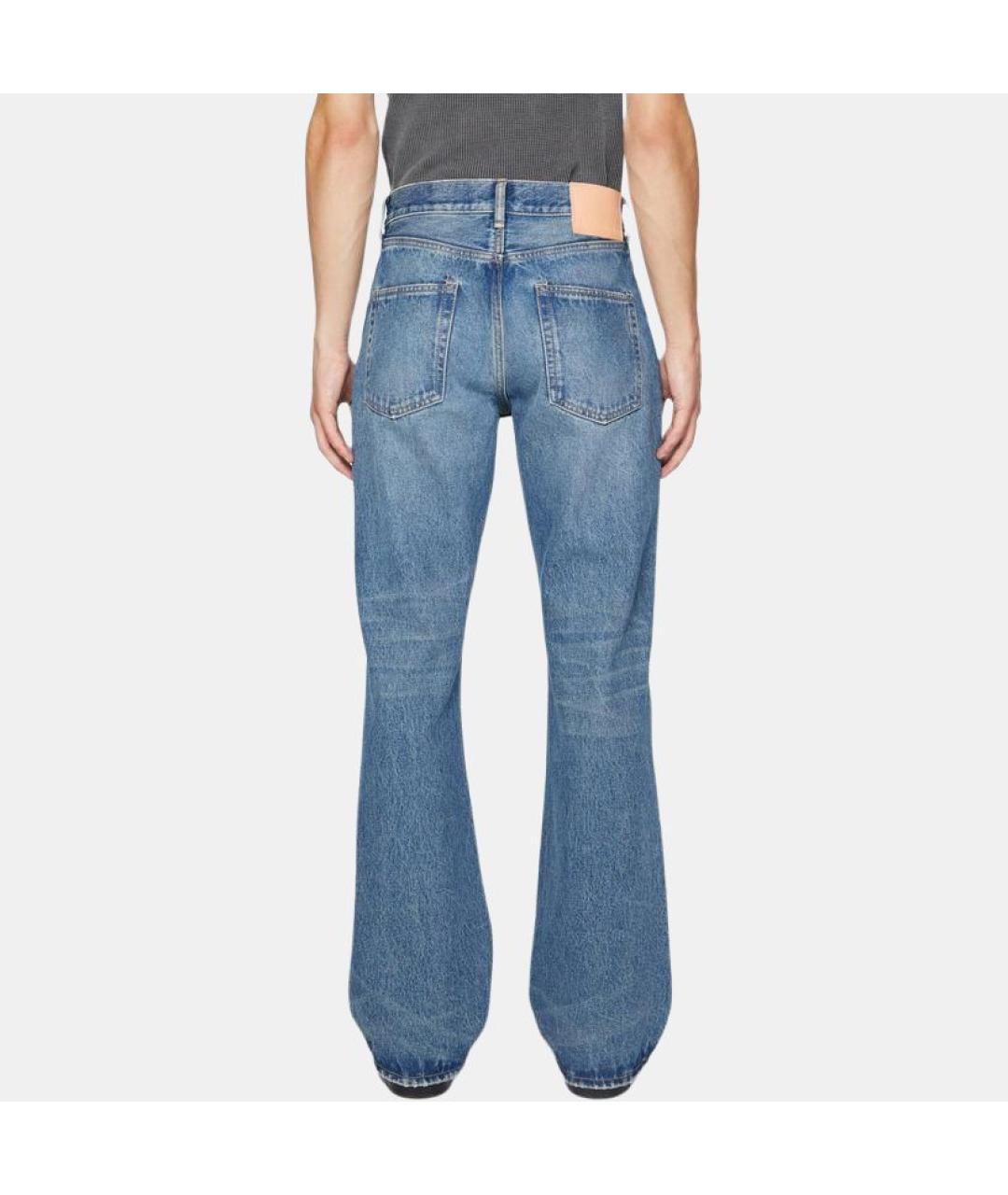 ACNE STUDIOS Синие хлопковые прямые джинсы, фото 4