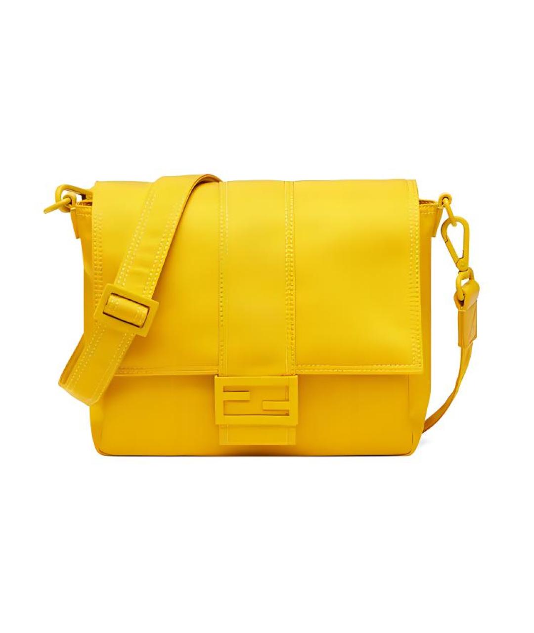 FENDI Желтая сумка на плечо, фото 1