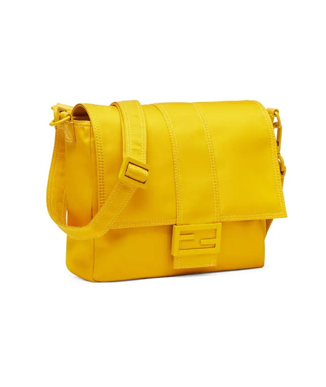 FENDI Желтая сумка на плечо, фото 2