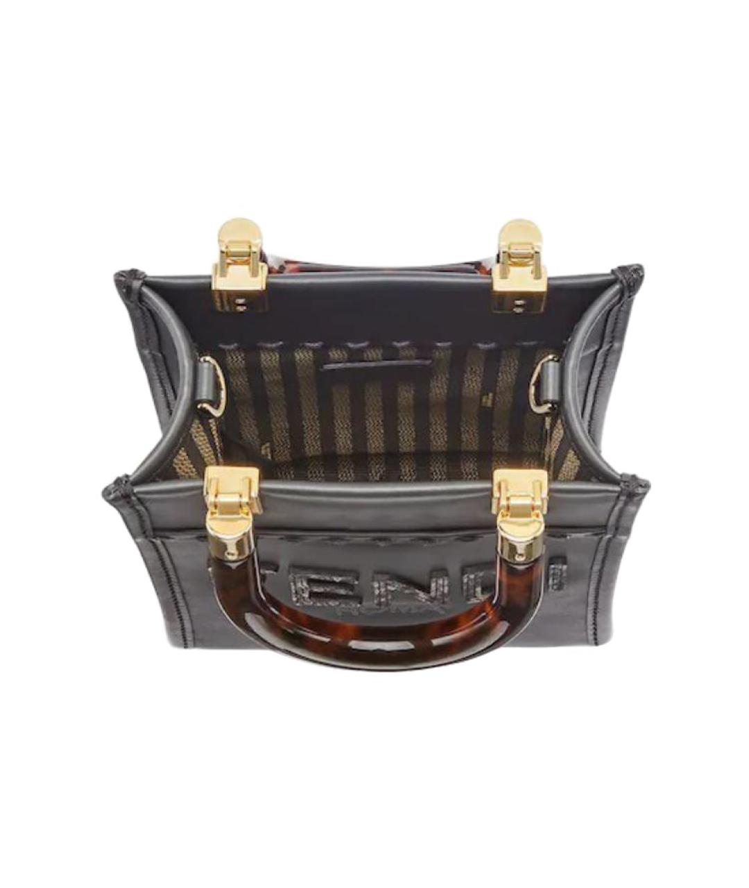 FENDI Серая кожаная сумка через плечо, фото 4