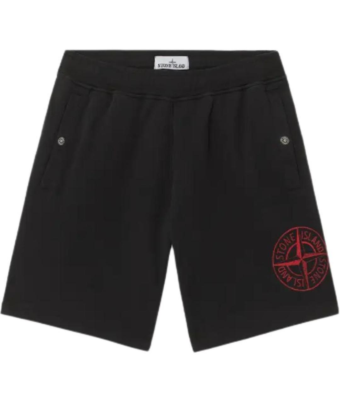 STONE ISLAND Черные шорты, фото 1