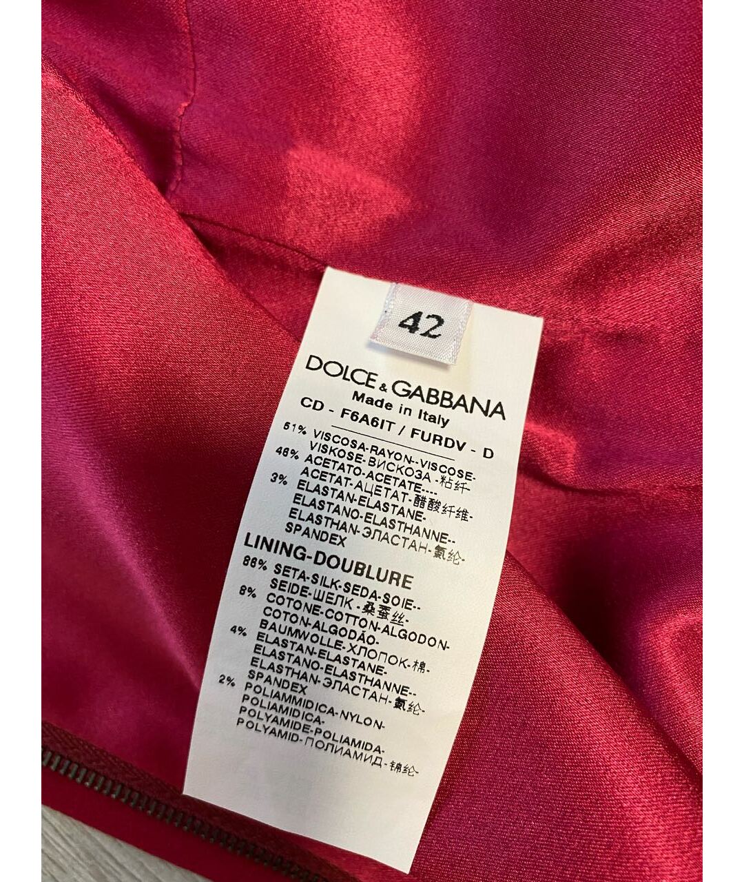 DOLCE&GABBANA Розовое вискозное коктейльное платье, фото 5