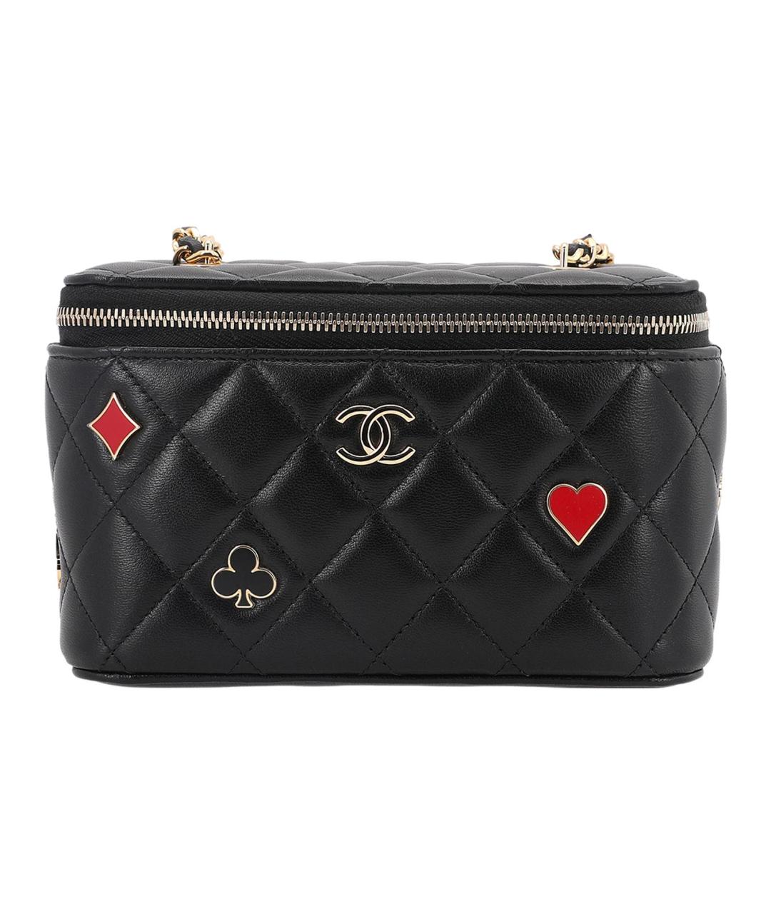 CHANEL Черная кожаная косметичка, фото 1