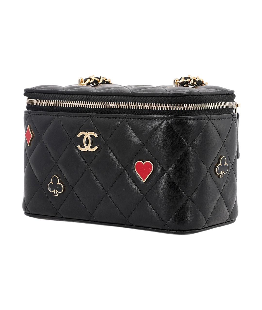 CHANEL Черная кожаная косметичка, фото 3