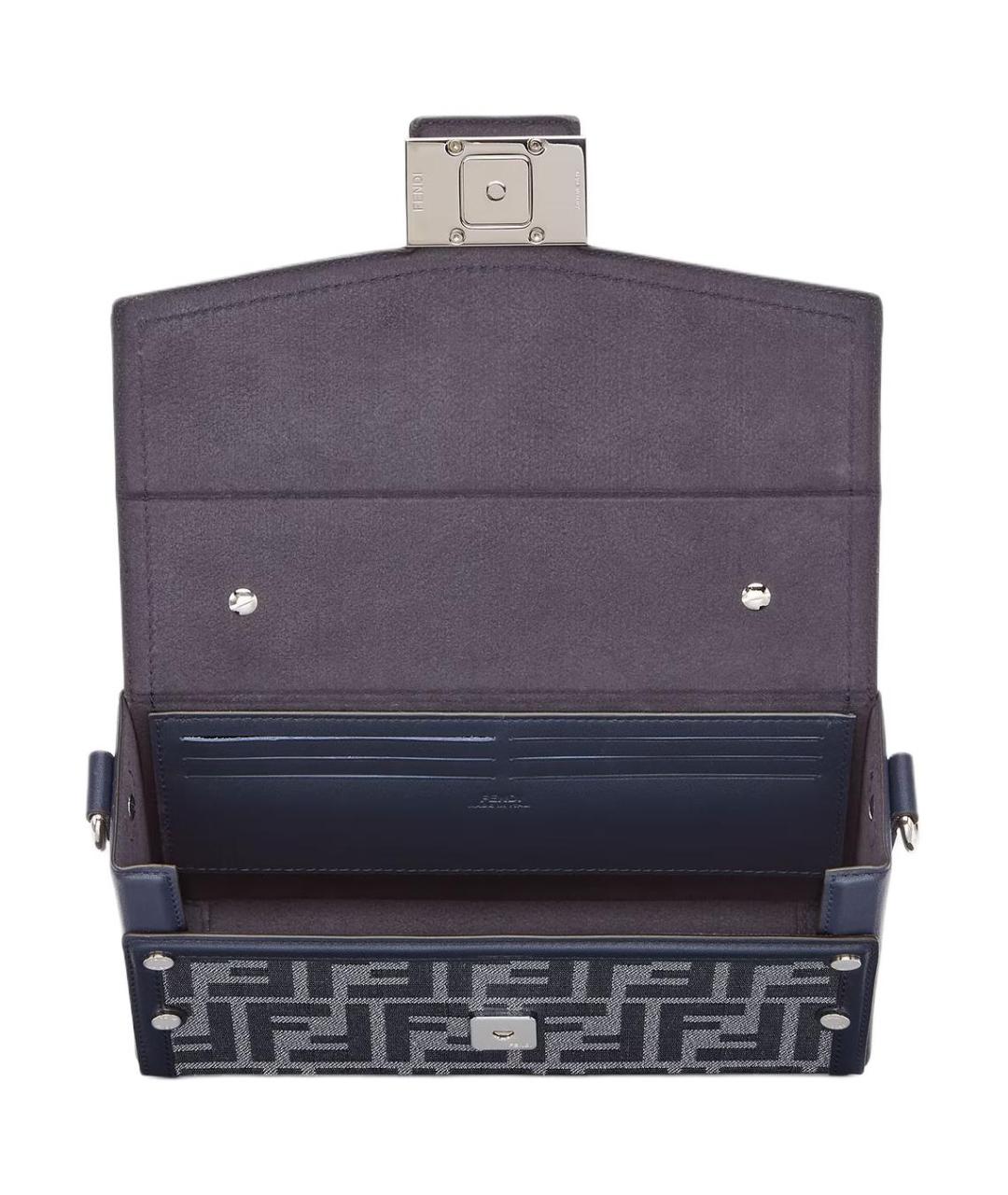 FENDI Темно-синяя сумка на плечо, фото 4