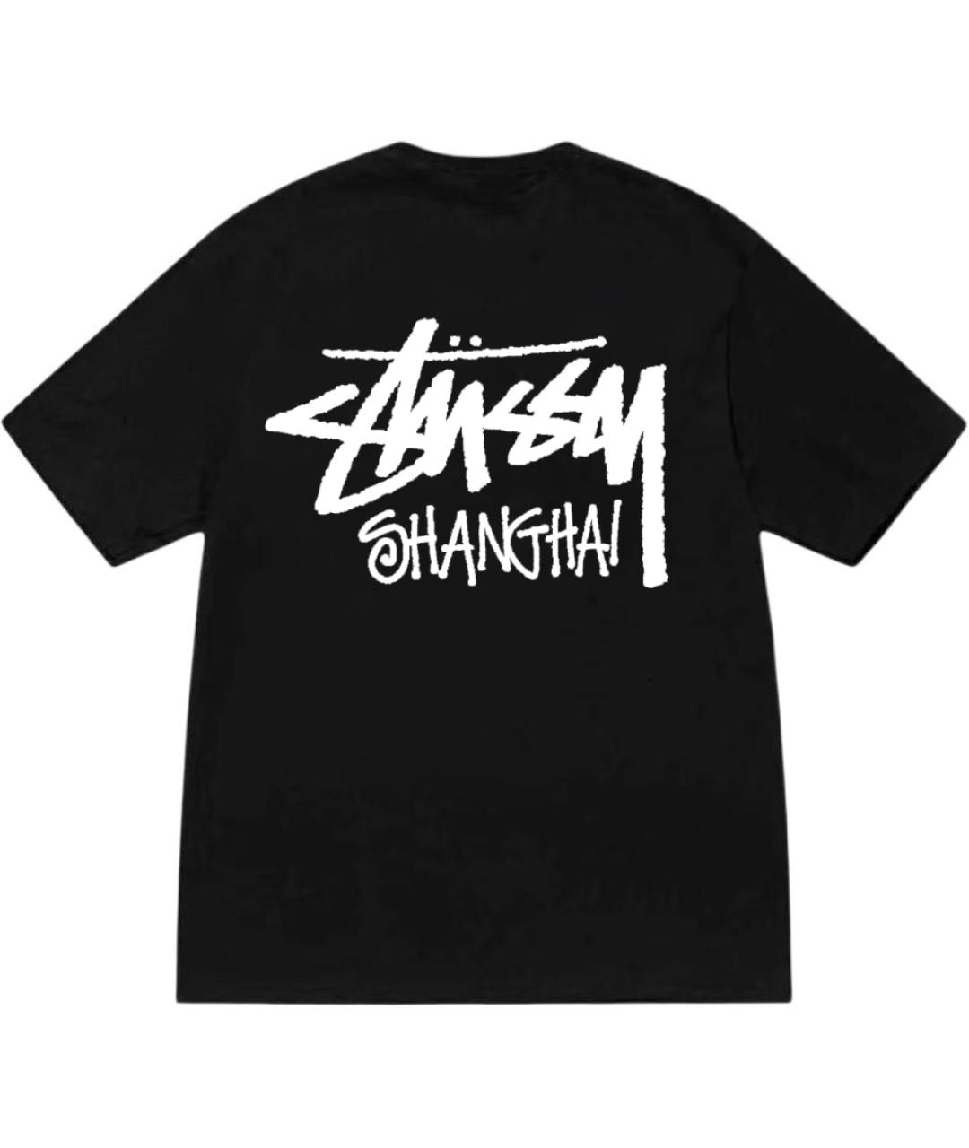 STUSSY Черная хлопковая футболка, фото 2