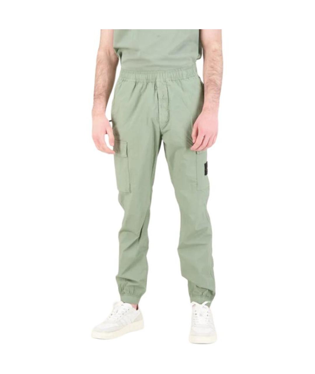STONE ISLAND Зеленые повседневные брюки, фото 4