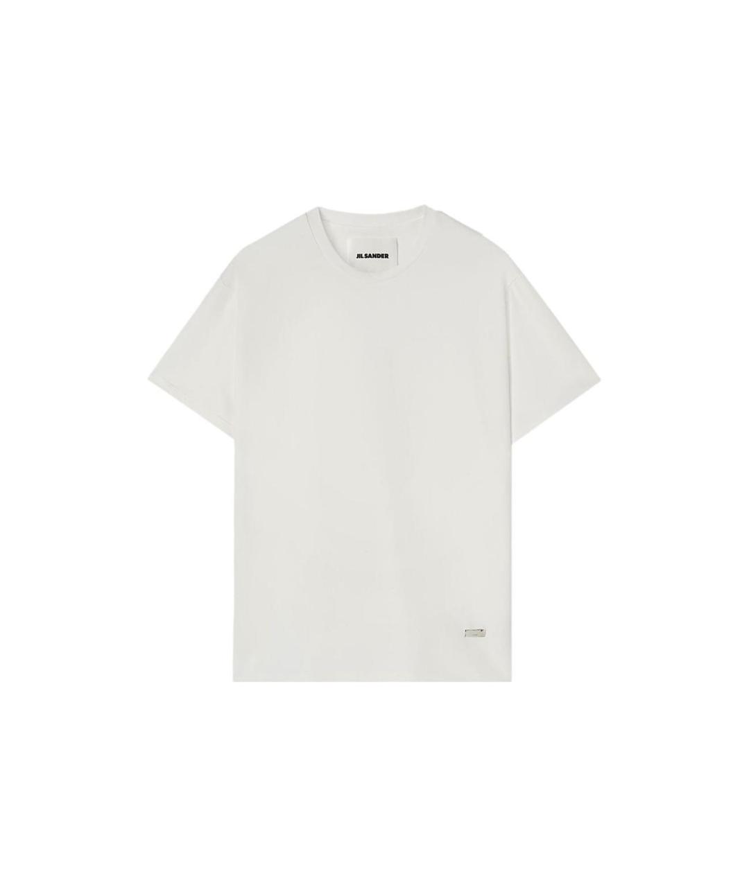JIL SANDER Белая хлопковая футболка, фото 1