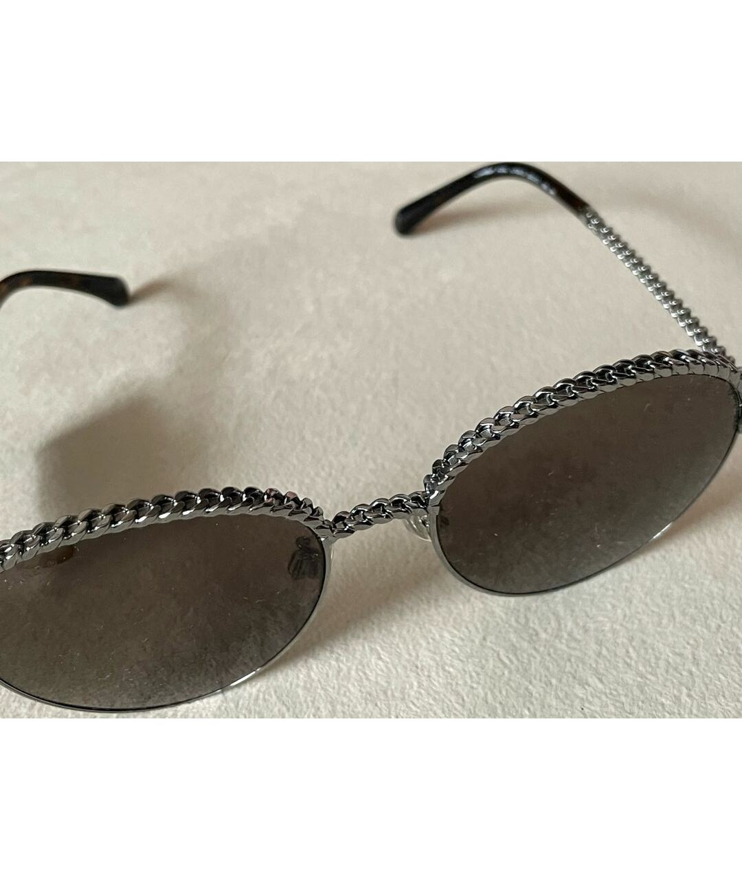 CHANEL PRE-OWNED Серые металлические солнцезащитные очки, фото 7