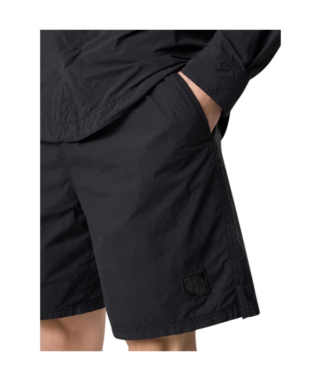 STONE ISLAND Черные плавки, фото 4