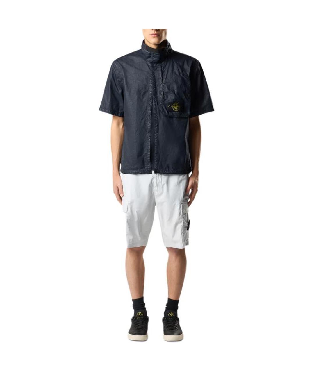 STONE ISLAND Темно-синяя футболка, фото 3