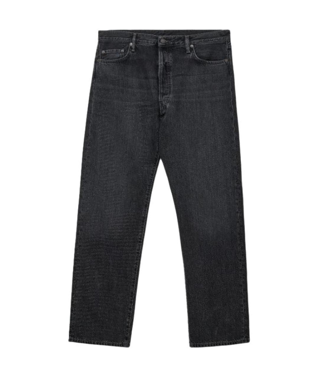 ACNE STUDIOS Черные хлопковые прямые джинсы, фото 1