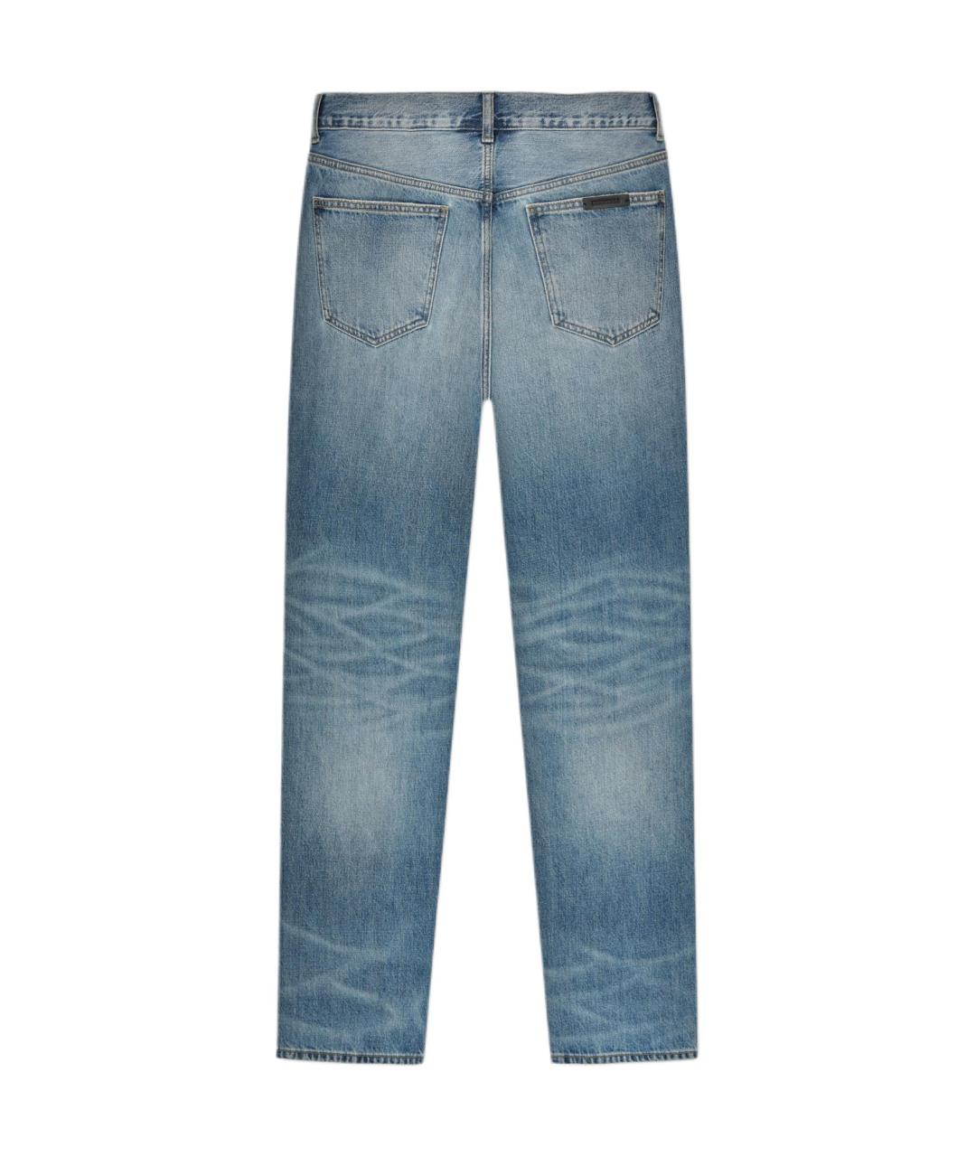 FEAR OF GOD ESSENTIALS Синие хлопковые прямые джинсы, фото 2