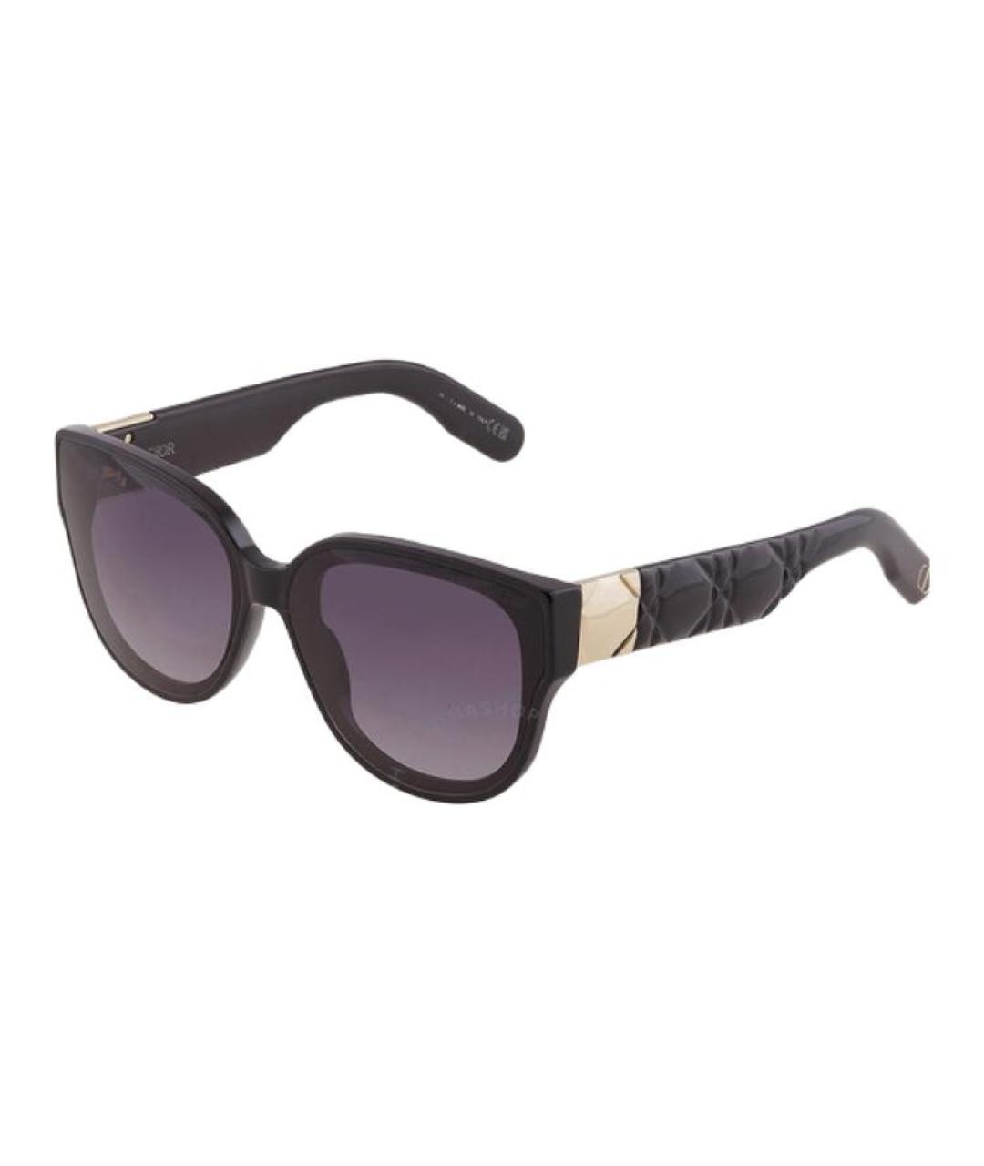 CHRISTIAN DIOR Черные пластиковые солнцезащитные очки, фото 1