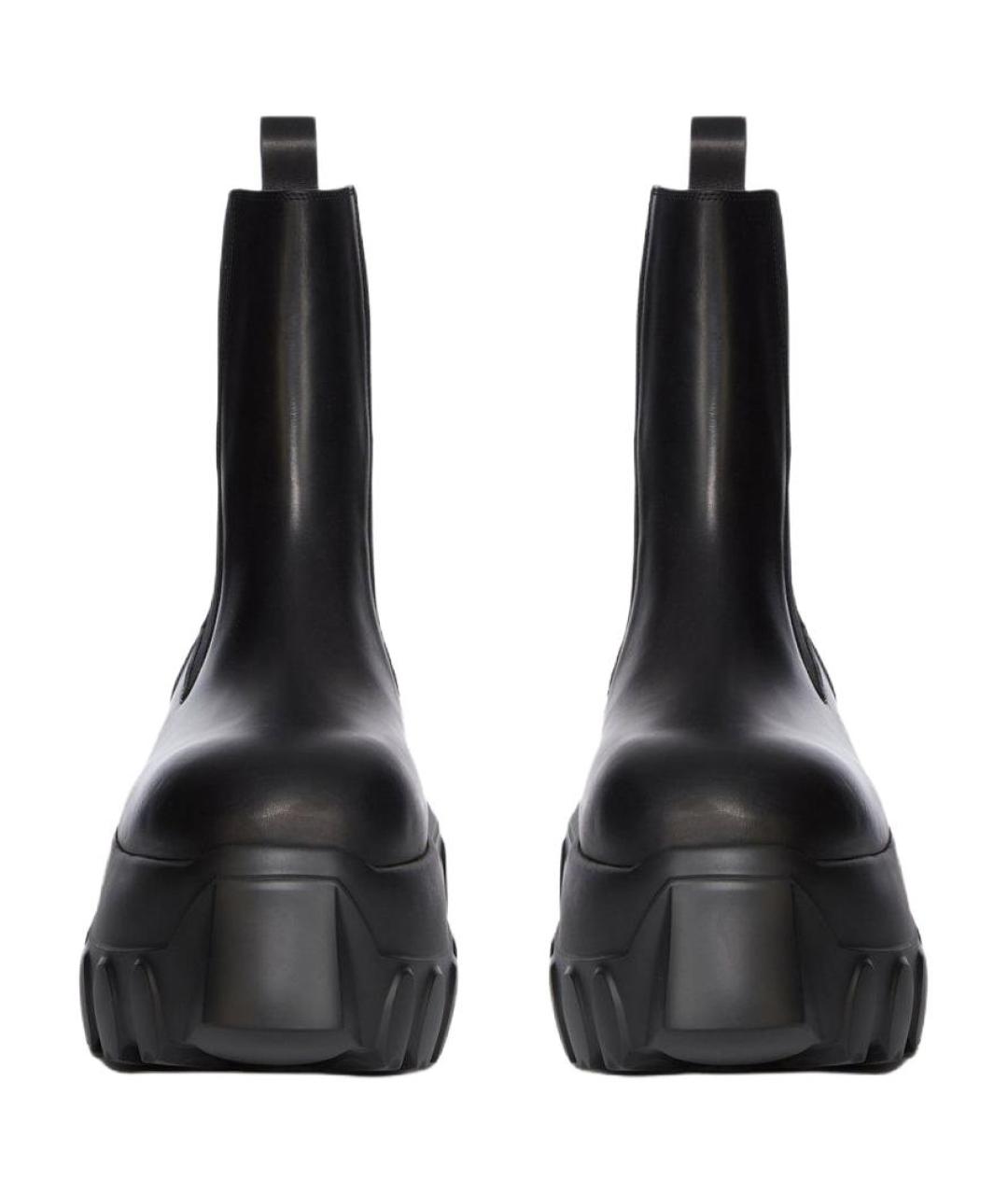 RICK OWENS Черные кожаные сапоги, фото 4