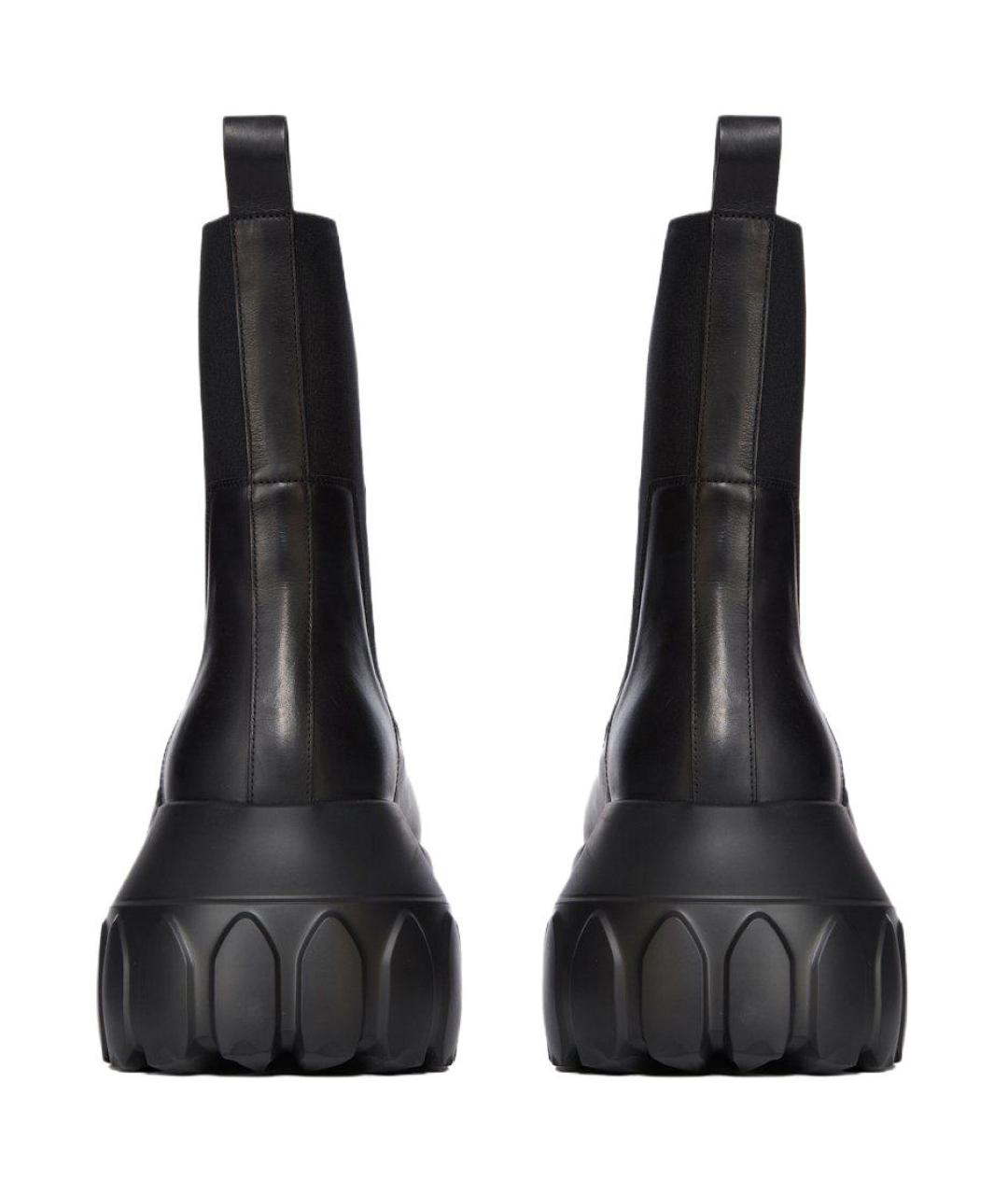 RICK OWENS Черные кожаные сапоги, фото 5