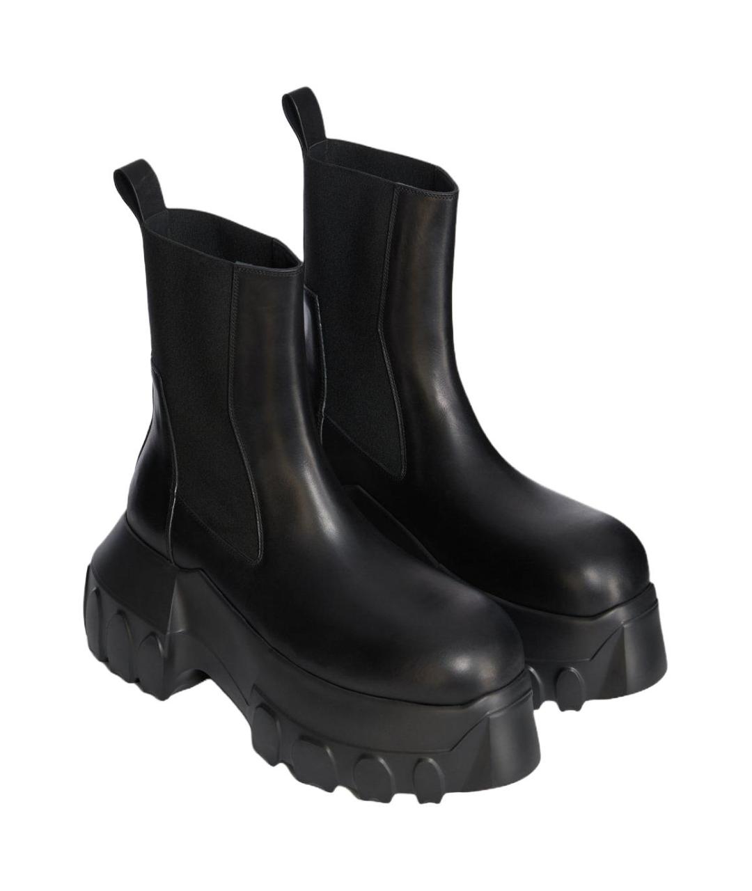 RICK OWENS Черные кожаные сапоги, фото 3