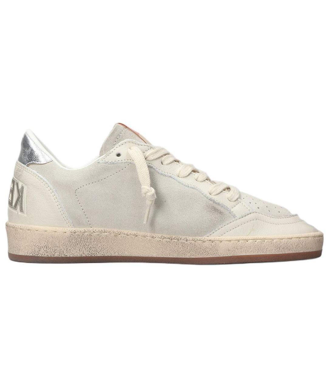 GOLDEN GOOSE DELUXE BRAND Бежевые кожаные кроссовки, фото 2