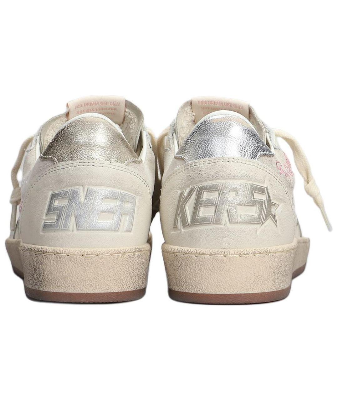 GOLDEN GOOSE DELUXE BRAND Бежевые кожаные кроссовки, фото 5