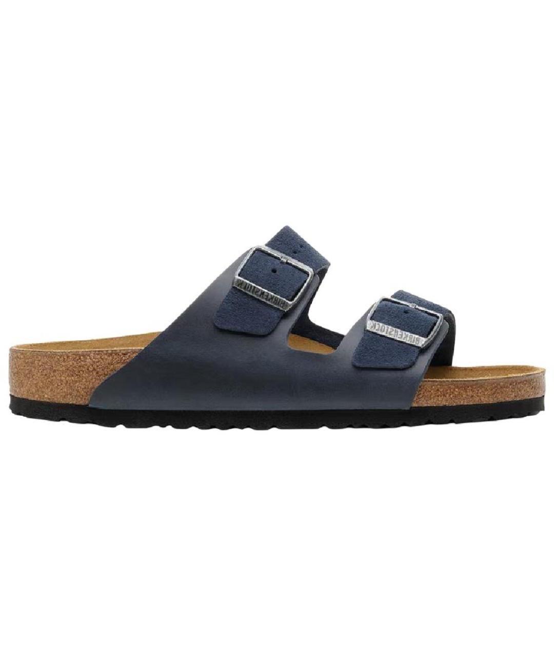BIRKENSTOCK Темно-синие нубуковые сандалии, фото 1