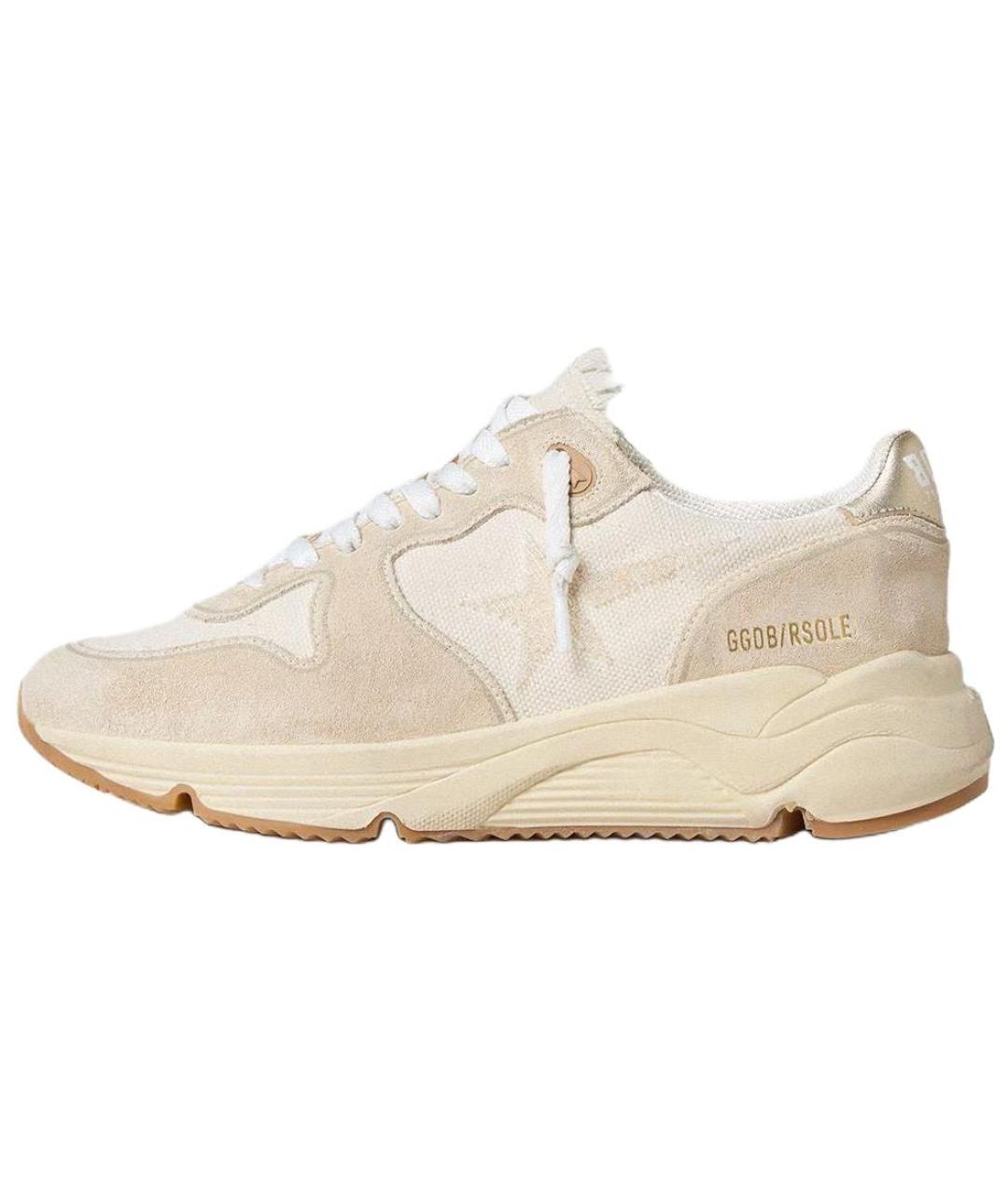 GOLDEN GOOSE DELUXE BRAND Бежевые кожаные кроссовки, фото 2