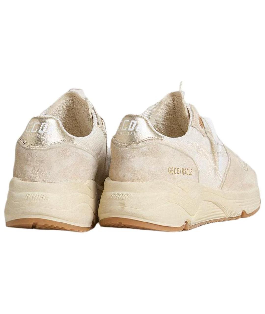 GOLDEN GOOSE DELUXE BRAND Бежевые кожаные кроссовки, фото 3