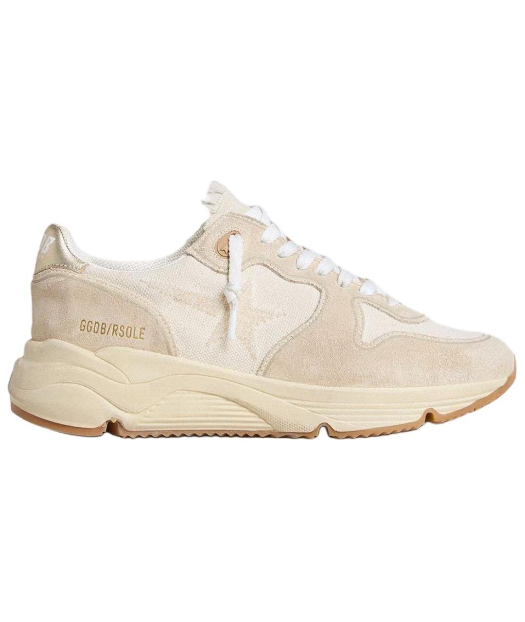 GOLDEN GOOSE DELUXE BRAND Бежевые кожаные кроссовки, фото 1