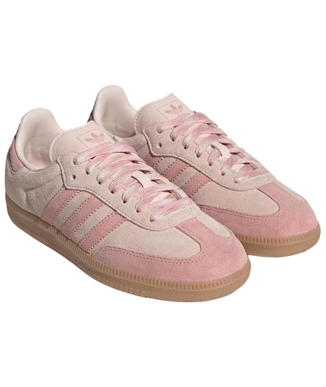 ADIDAS Розовые замшевые кеды, фото 3