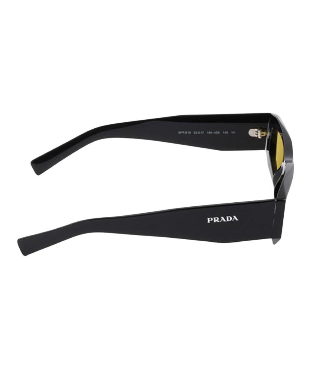 PRADA Черные пластиковые солнцезащитные очки, фото 3