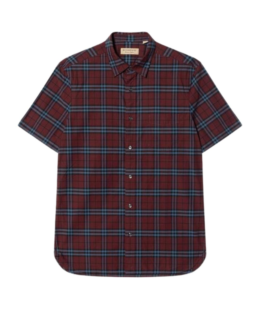 BURBERRY Красная хлопковая кэжуал рубашка, фото 1