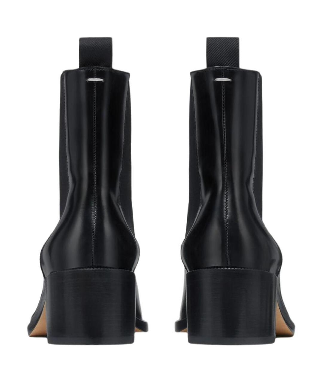 MAISON MARGIELA Черные кожаные полусапоги, фото 4