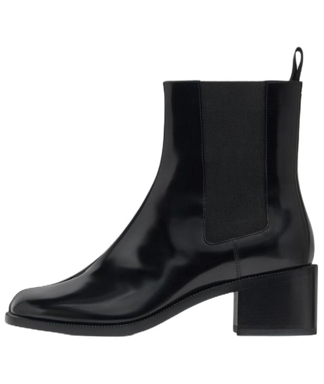 MAISON MARGIELA Черные кожаные полусапоги, фото 2